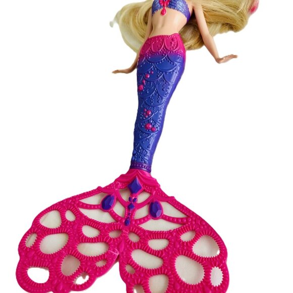 Mermaid Barbie Bubble Doll 2014 Mattel with Spinning Bubble wand Tail - Picture 3 of 6